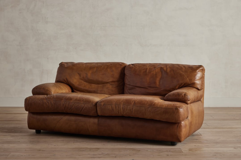 French Leather Loveseat