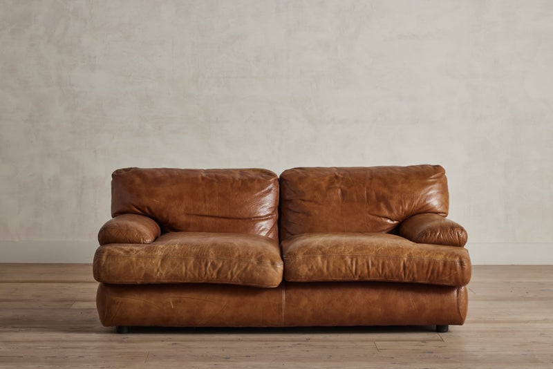 French Leather Loveseat