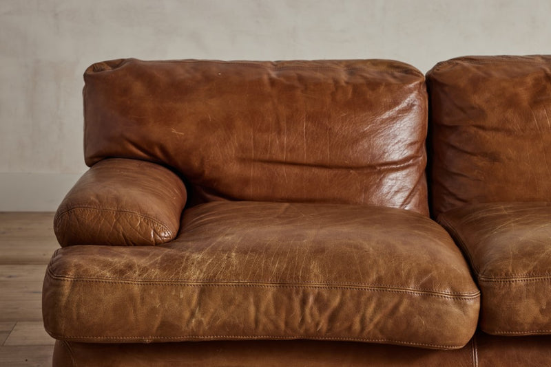 French Leather Loveseat