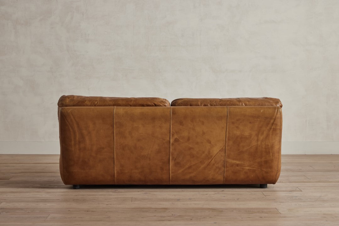 French Leather Loveseat