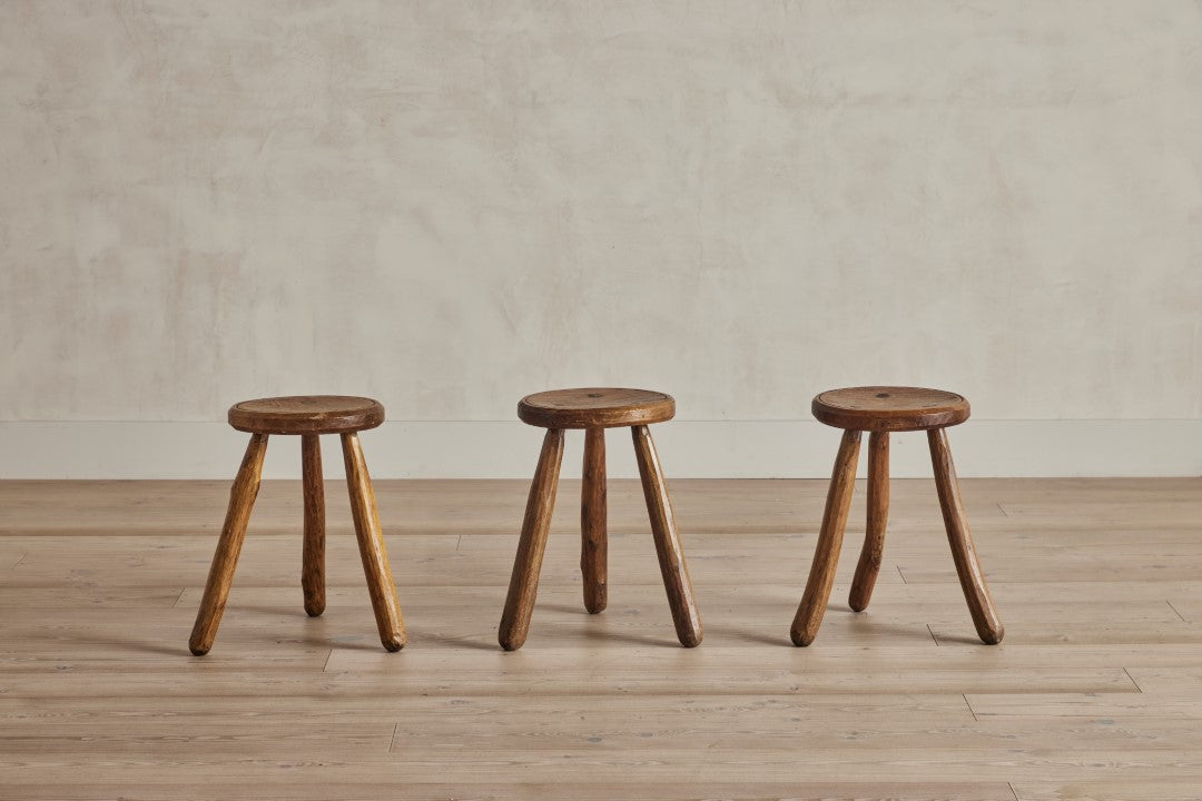 Brutalist Oak Stool