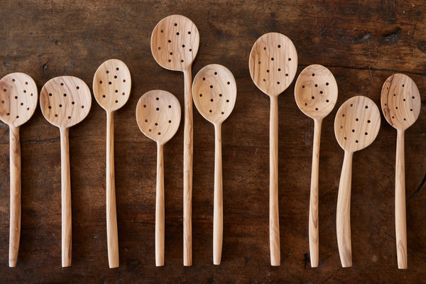 Andrea Brugi, Handmade Olive Wood Slotted Spoon