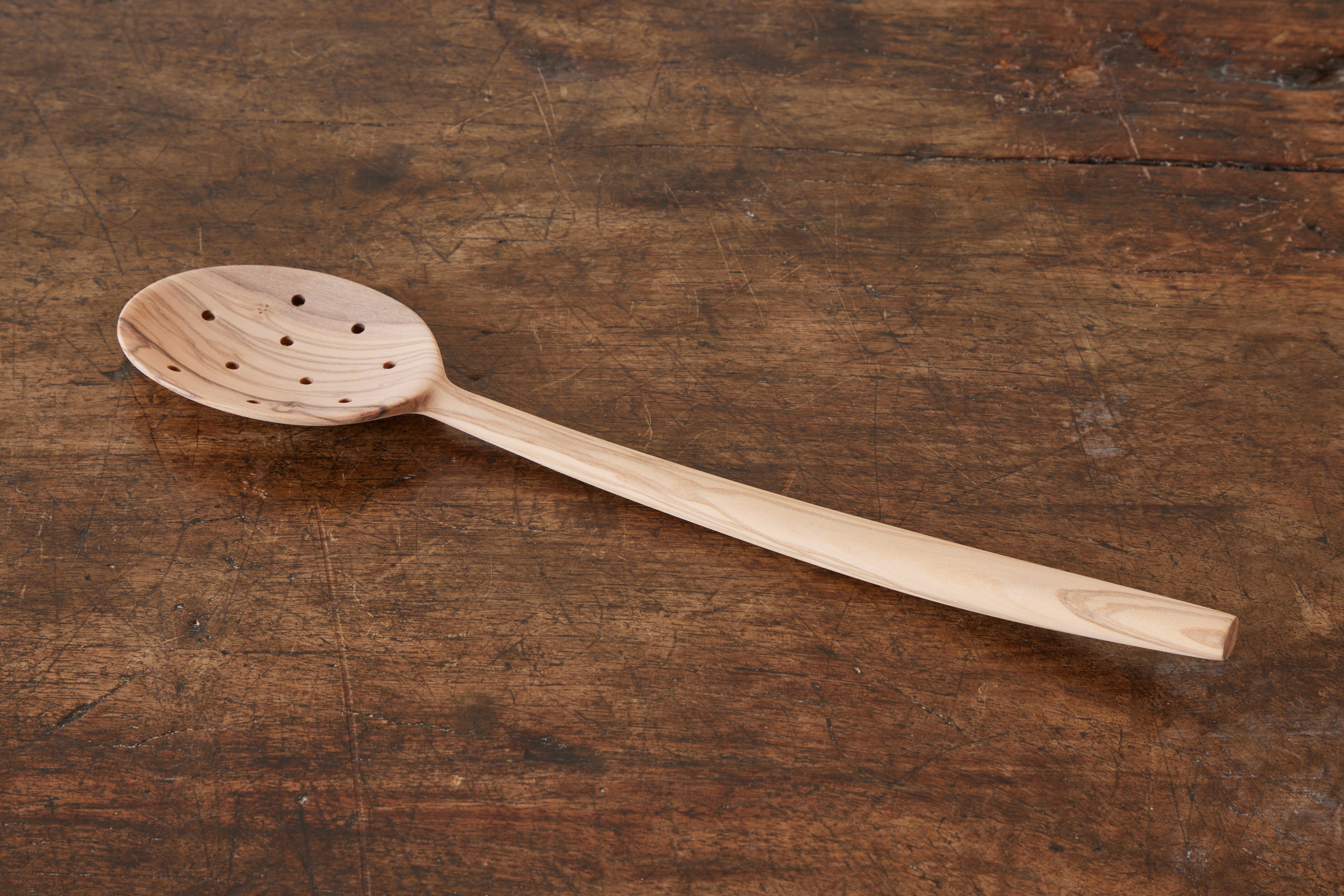 Andrea Brugi, Handmade Olive Wood Slotted Spoon