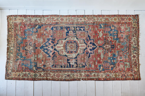 Antique Persian Heriz Serapi Rug, 7'10" x 11'10"