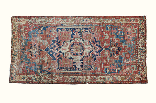 Antique Persian Heriz Serapi Rug, 7'10" x 11'10"
