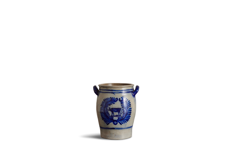 Cow and Leaves Salt Crock