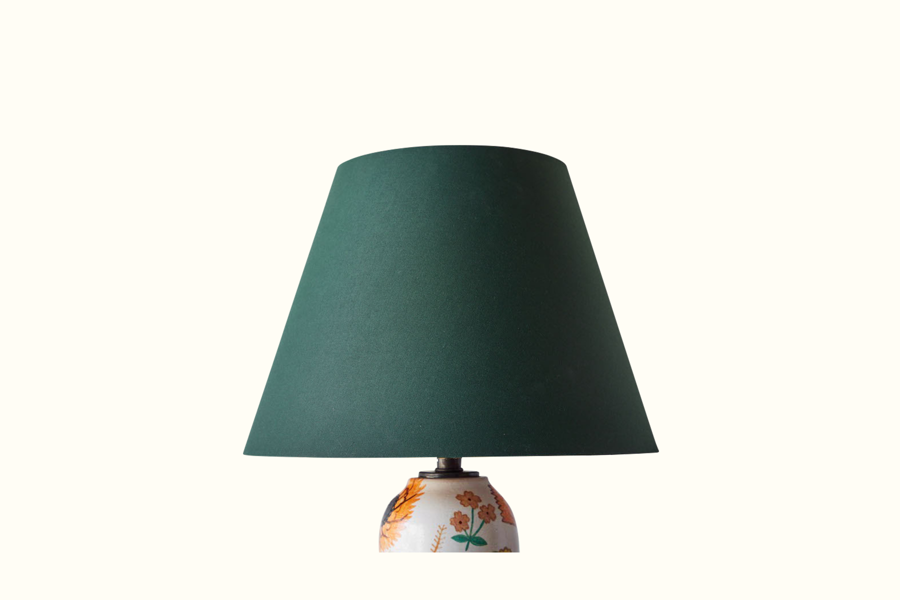 Lampshade in Green Bookcloth (Multiple Sizes)