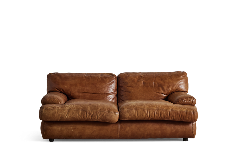 French Leather Loveseat