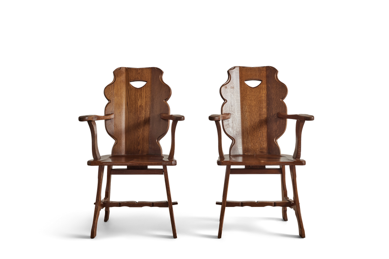 Pair of Danish Carved Chairs