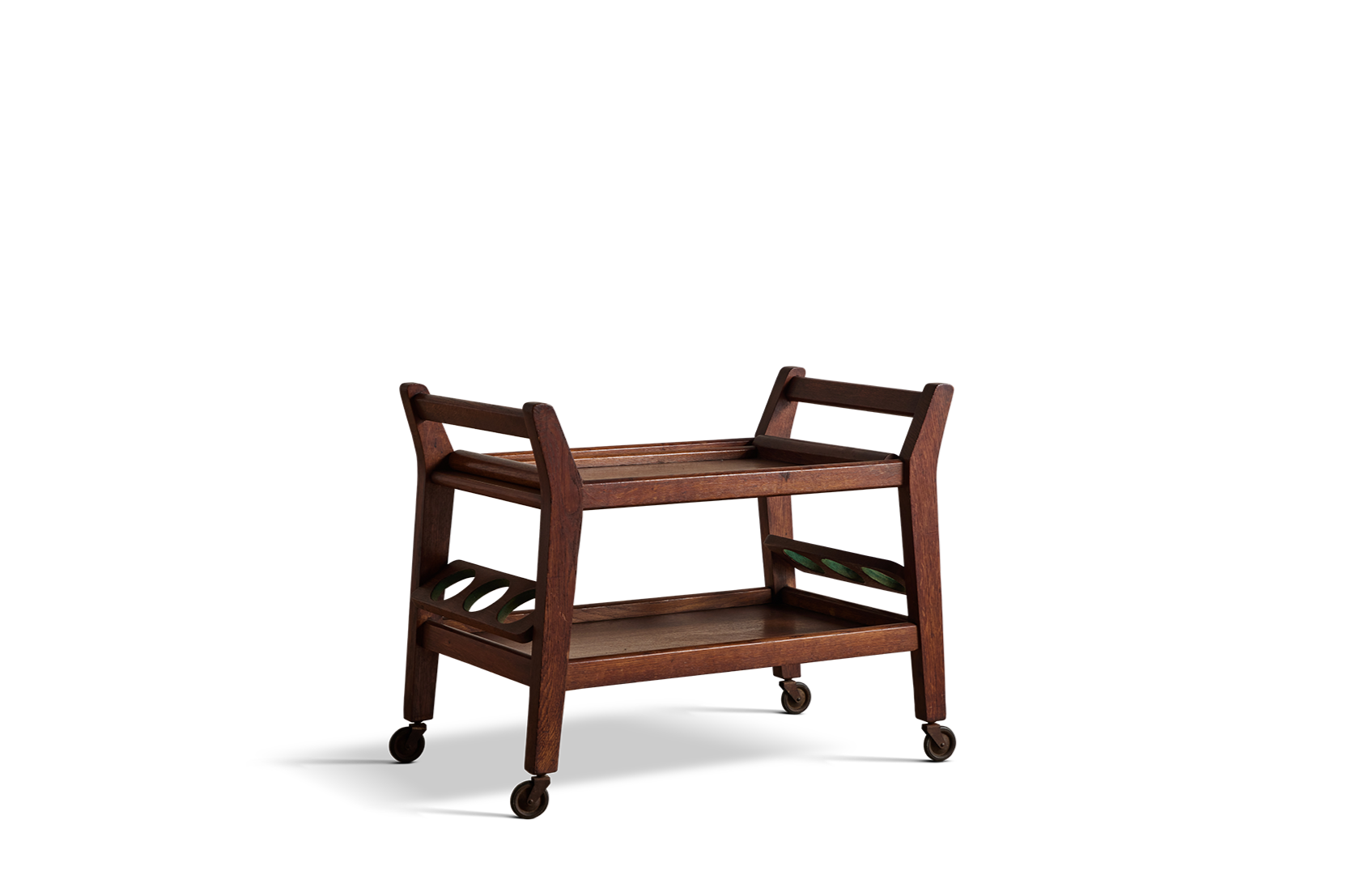 Mid-Century Wood Bar Cart