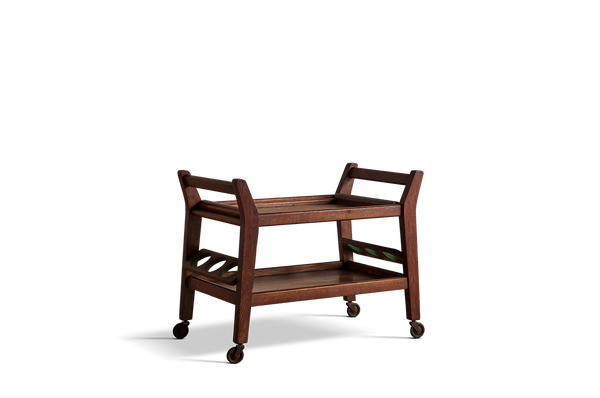 Mid-Century Wood Bar Cart