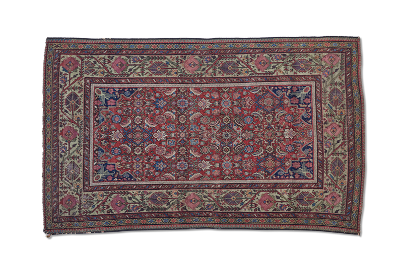 Antique Persian Bakhtiari Rug, 4'3 x 6'10
