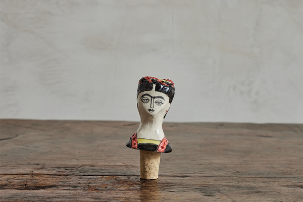 Frida Kahlo Ceramic Wine Stopper