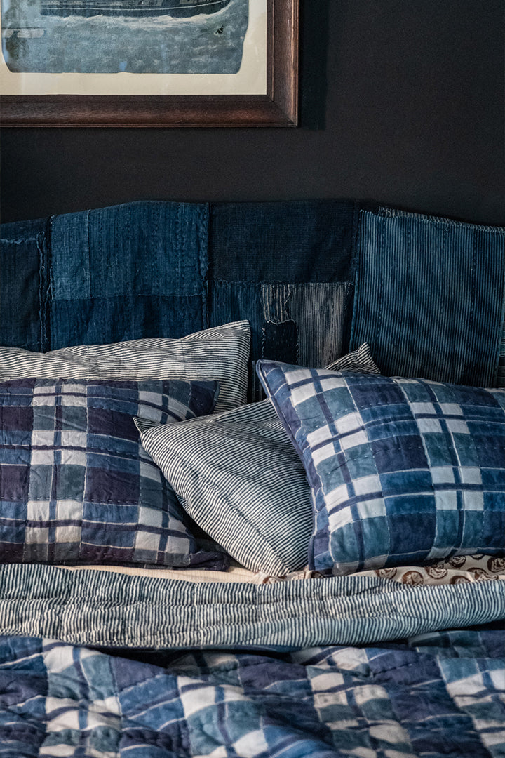 Nickey Kehoe, Set Of 2 Bandra Pillowcases in Indigo